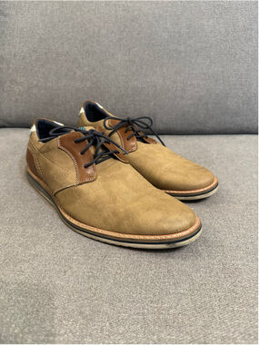 Freeman Troy Brown Oxfords & Derbys Size 10.5 Canvas Memory Foam Faux Leather